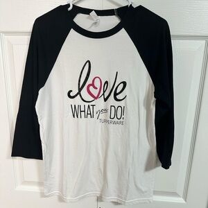 Tupperware Black and White Love Graphic Tee